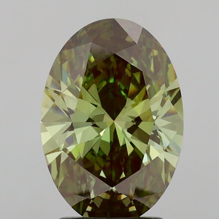 2.04 Carat Oval Lab Diamond with  Cut Diamond in 14KT  view 1
