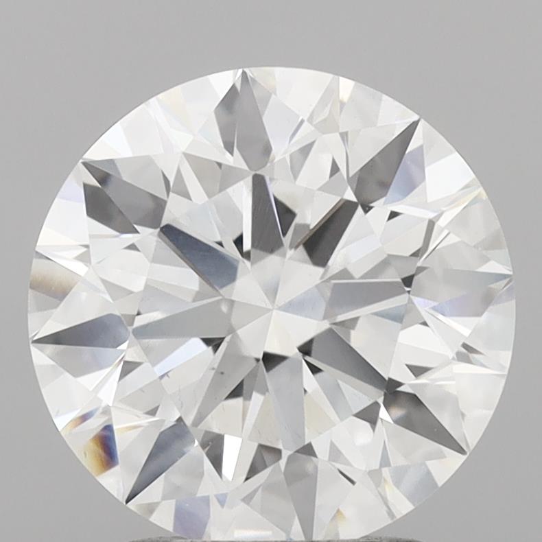 2.38 Carat Round Lab Diamond with  Cut Diamond in 14KT  view 1
