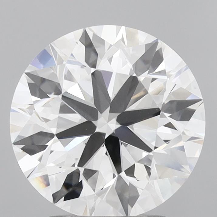 2.9 Carat Round Lab Diamond with  Cut Diamond in 14KT  view 1

