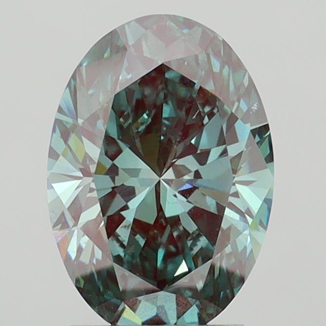 2.55 Carat Oval Lab Diamond with  Cut Diamond in 14KT  view 1

