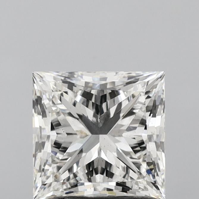1.71 Carat Princess Lab Diamond with  Cut Diamond in 14KT  view 1
