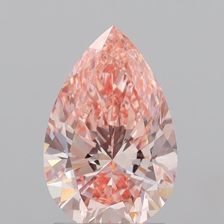 2.04 Carat Pear Lab Diamond with  Cut Diamond in 14KT  view 1
