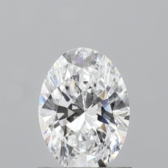 1.0 Carat Oval Lab Diamond with  Cut Diamond in 14KT  view 1
