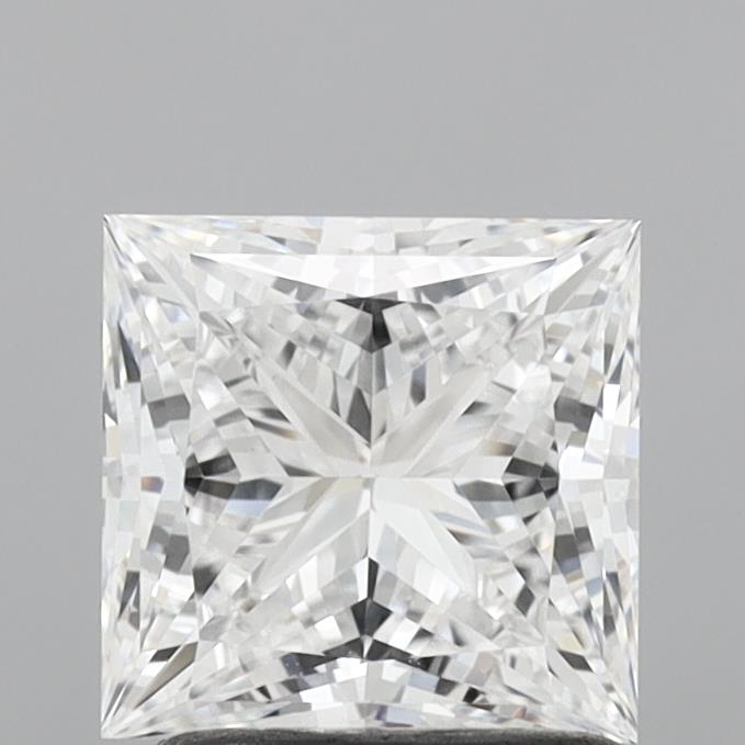 1.59 Carat Princess Lab Diamond with  Cut Diamond in 14KT  view 1
