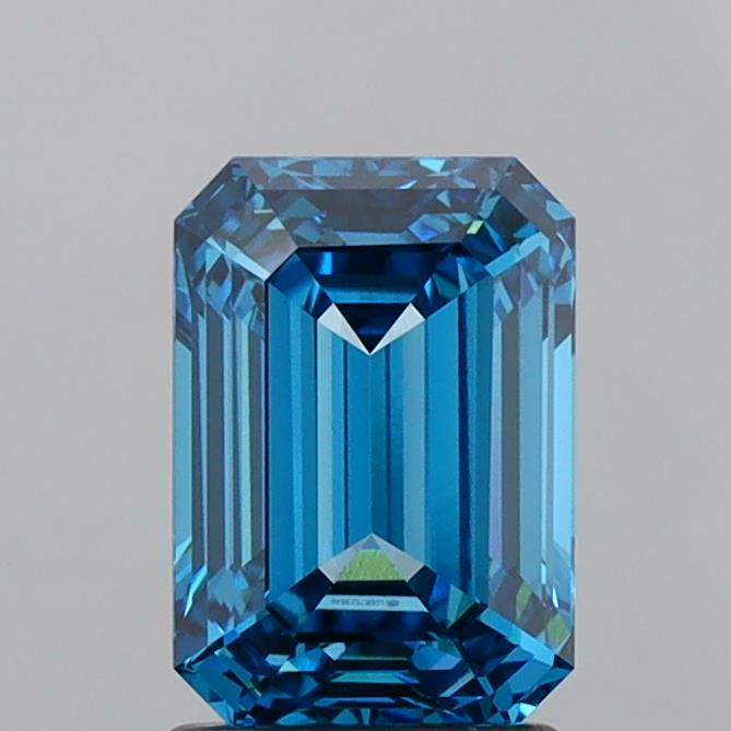 2.04 Carat Emerald Lab Diamond with  Cut Diamond in 14KT  view 1
