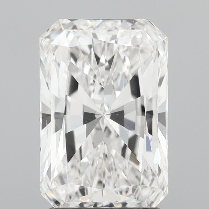 2.03 Carat Radiant Lab Diamond with  Cut Diamond in 14KT  view 1
