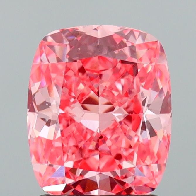 1.58 Carat Cushion Lab Diamond with  Cut Diamond in 14KT  view 1
