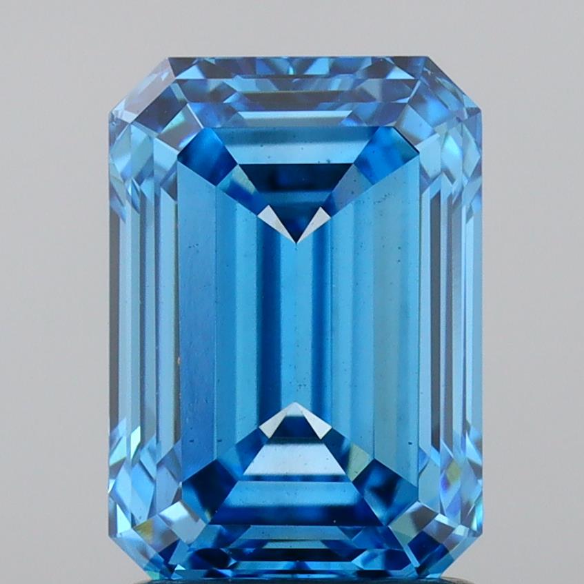 1.77 Carat Emerald Lab Diamond with  Cut Diamond in 14KT  view 1
