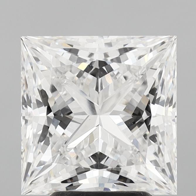 4.01 Carat Princess Lab Diamond with  Cut Diamond in 14KT  view 1
