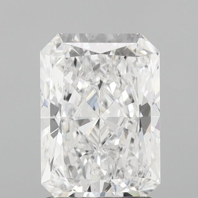 1.62 Carat Radiant Lab Diamond with  Cut Diamond in 14KT  view 1
