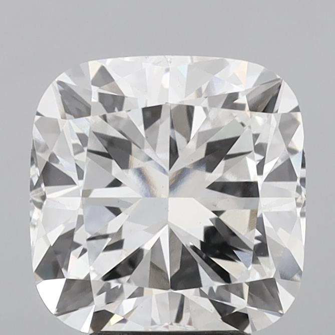 4.08 Carat Cushion Lab Diamond with  Cut Diamond in 14KT  view 1
