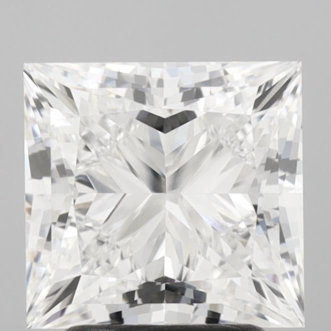 3.01 Carat Princess Lab Diamond with  Cut Diamond in 14KT  view 1
