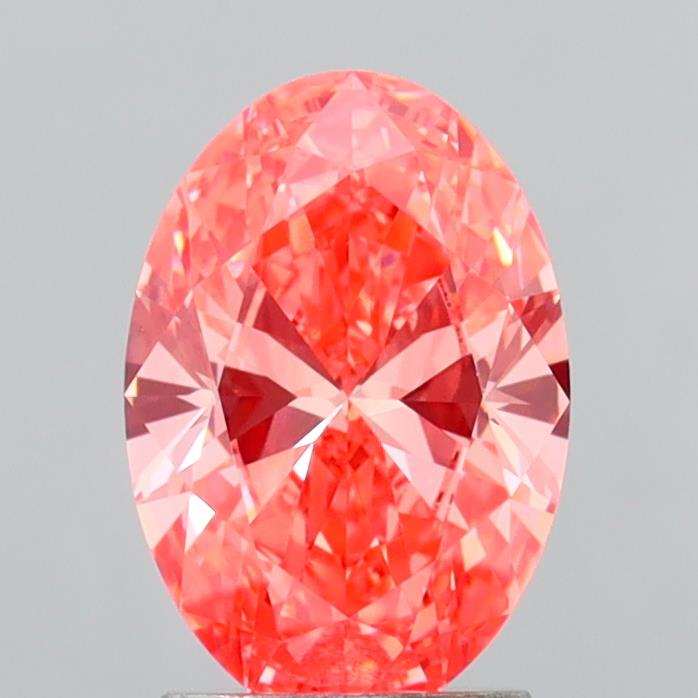 2.08 Carat Oval Lab Diamond with  Cut Diamond in 14KT  view 1
