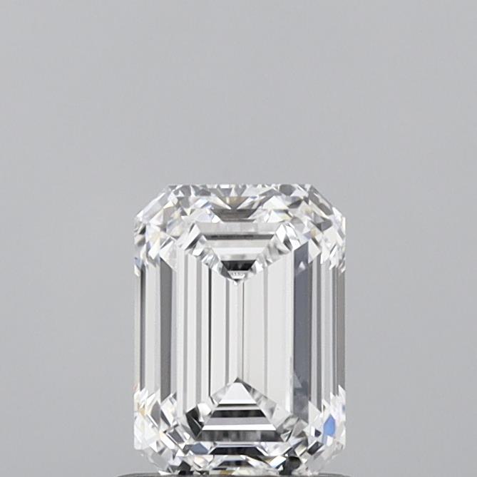 1.01 Carat Emerald Lab Diamond with  Cut Diamond in 14KT  view 1
