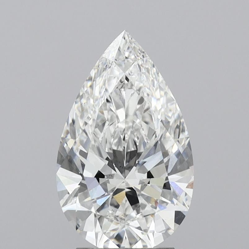 3.1 Carat Pear Lab Diamond with  Cut Diamond in 14KT  view 1
