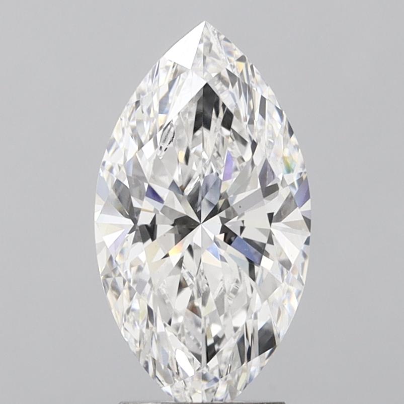 3.06 Carat Marquise Lab Diamond with  Cut Diamond in 14KT  view 1
