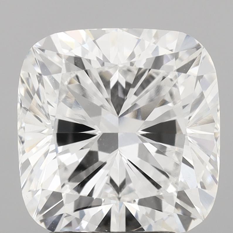 2.98 Carat Cushion Lab Diamond with  Cut Diamond in 14KT  view 1

