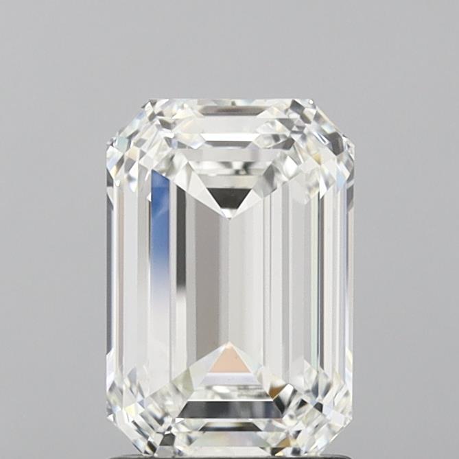 2.04 Carat Emerald Lab Diamond with  Cut Diamond in 14KT  view 1
