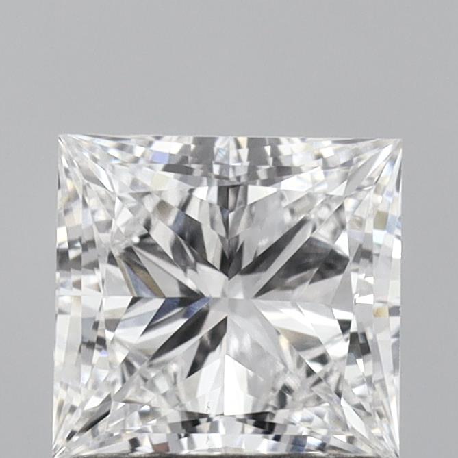 0.92 Carat Princess Lab Diamond with  Cut Diamond in 14KT  view 1
