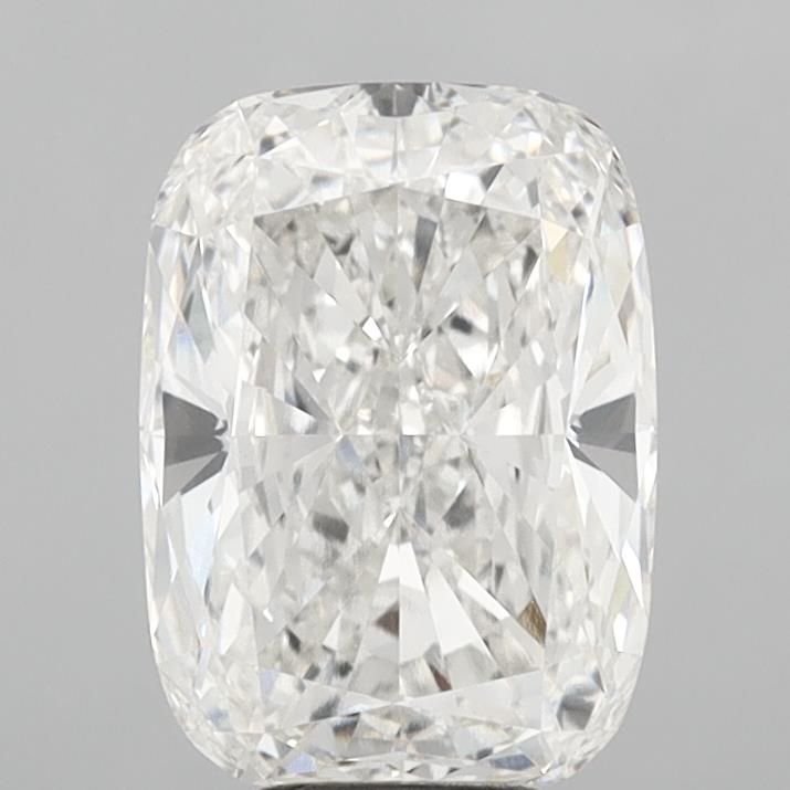 6.54 Carat Cushion Lab Diamond with  Cut Diamond in 14KT  view 1
