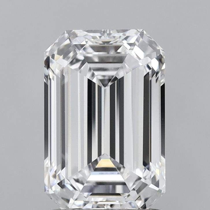 1.54 Carat Emerald Lab Diamond with  Cut Diamond in 14KT  view 1
