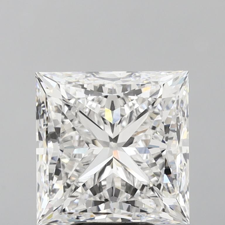 6.7 Carat Princess Lab Diamond with  Cut Diamond in 14KT  view 1
