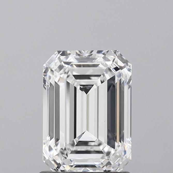 1.61 Carat Emerald Lab Diamond with  Cut Diamond in 14KT  view 1
