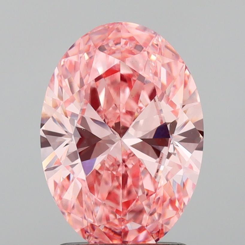 1.72 Carat Oval Lab Diamond with  Cut Diamond in 14KT  view 1
