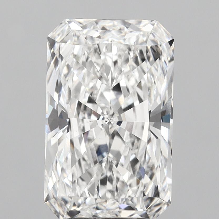 4.01 Carat Radiant Lab Diamond with  Cut Diamond in 14KT  view 1
