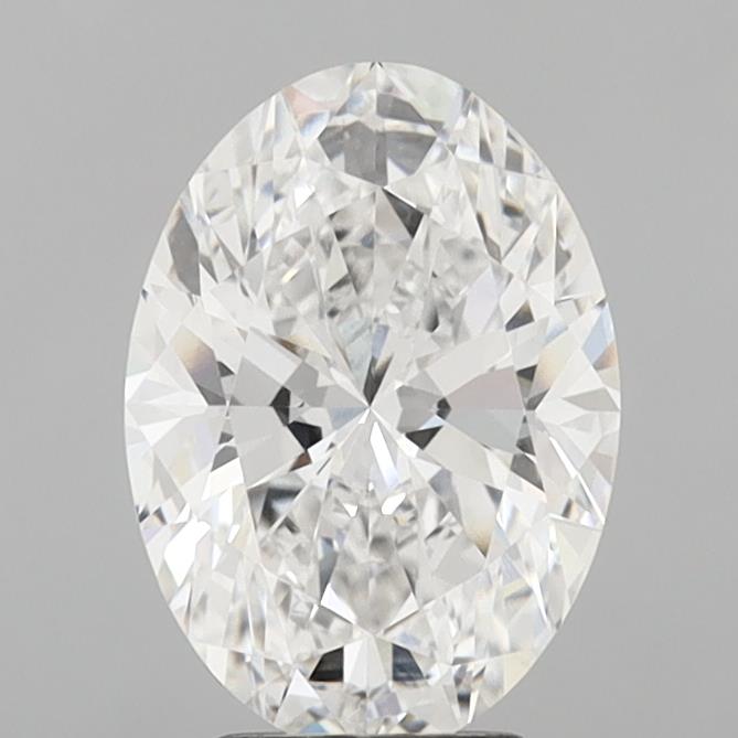 3.51 Carat Oval Lab Diamond with  Cut Diamond in 14KT  view 1
