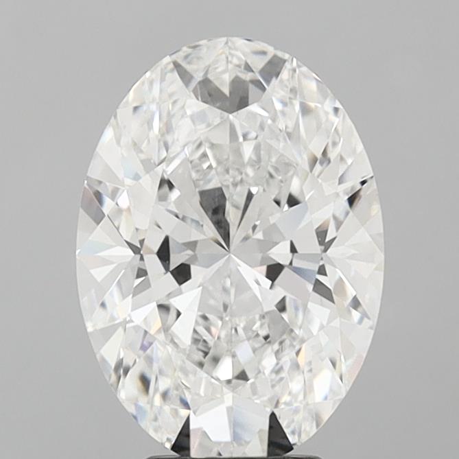 4.51 Carat Oval Lab Diamond with  Cut Diamond in 14KT  view 1
