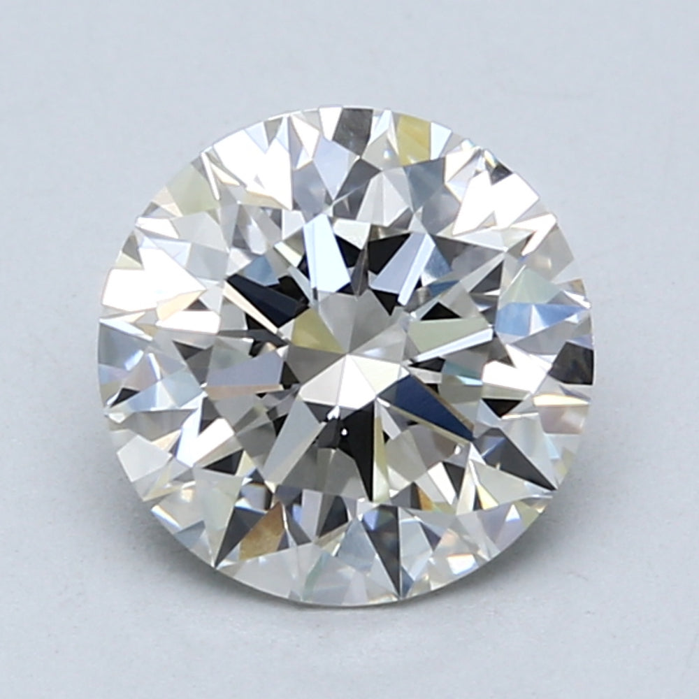 2.03 Carat Round Lab Diamond with  Cut Diamond in 14KT  view 1
