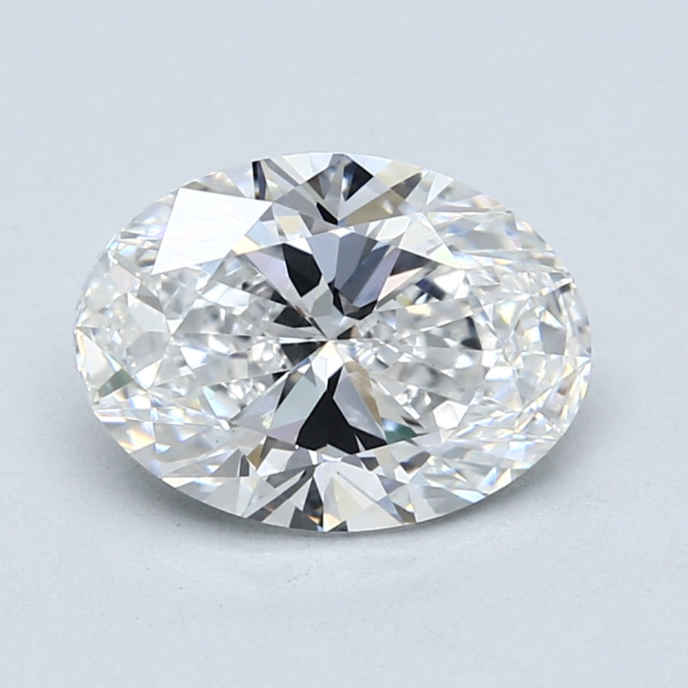 2.5 Carat Oval Lab Diamond with  Cut Diamond in 14KT  view 1
