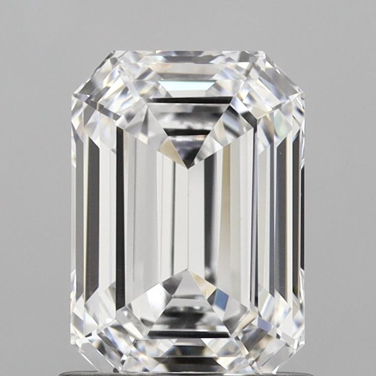 1.54 Carat Emerald Lab Diamond with  Cut Diamond in 14KT  view 1
