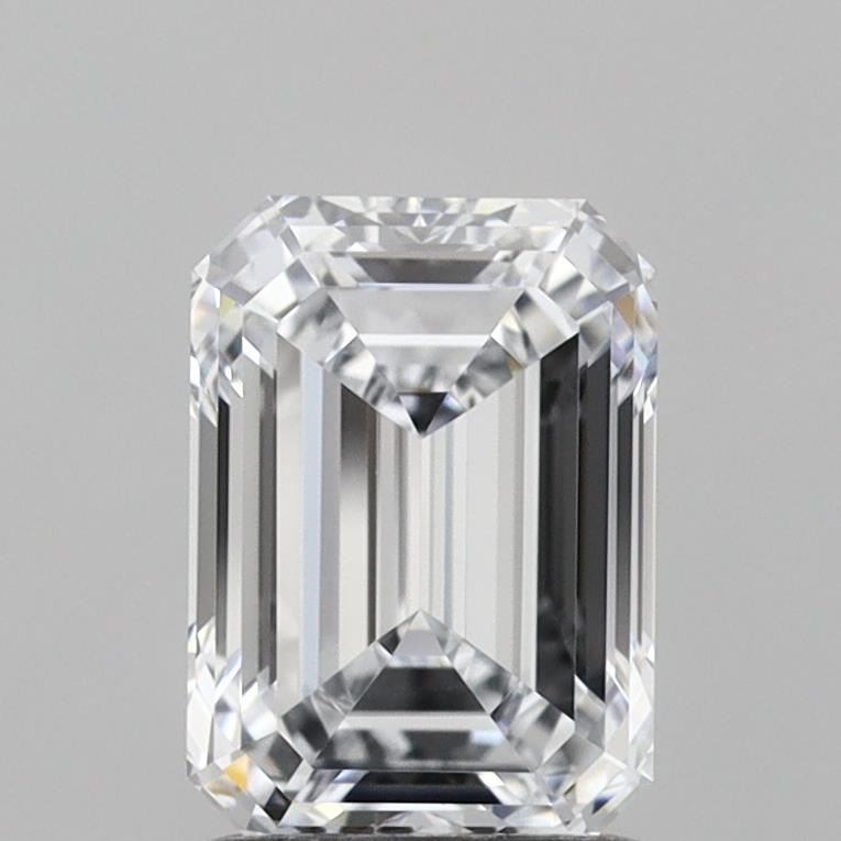 1.54 Carat Emerald Lab Diamond with  Cut Diamond in 14KT  view 1

