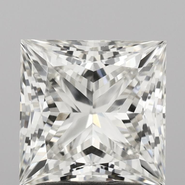2.08 Carat Princess Lab Diamond with  Cut Diamond in 14KT  view 1

