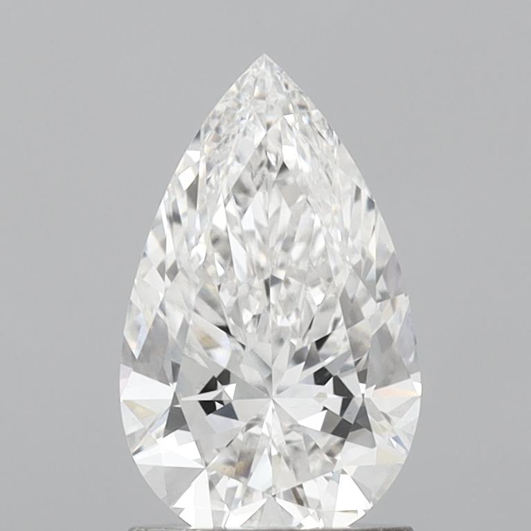 1.51 Carat Pear Lab Diamond with  Cut Diamond in 14KT  view 1
