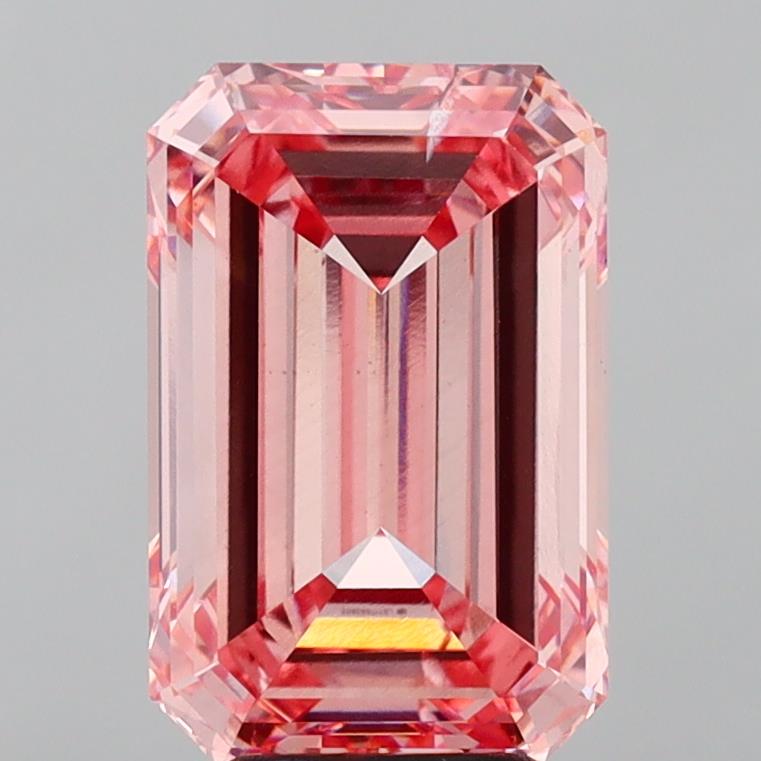 5.17 Carat Emerald Lab Diamond with  Cut Diamond in 14KT  view 1
