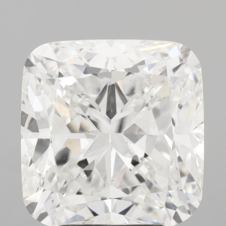4.0 Carat Cushion Lab Diamond with  Cut Diamond in 14KT  view 1
