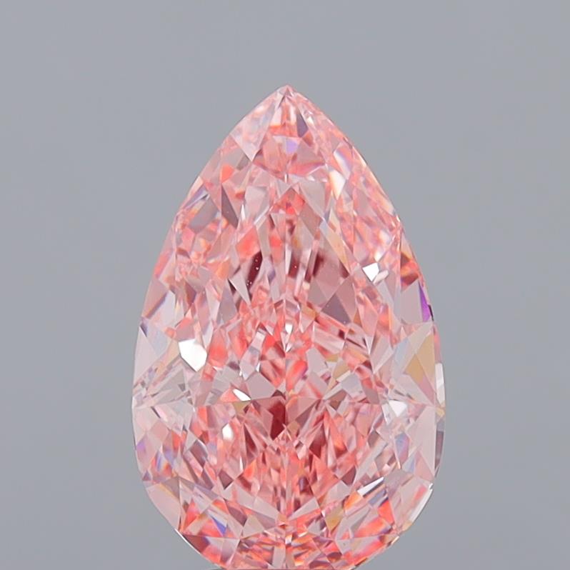 5.08 Carat Pear Lab Diamond with  Cut Diamond in 14KT  view 1
