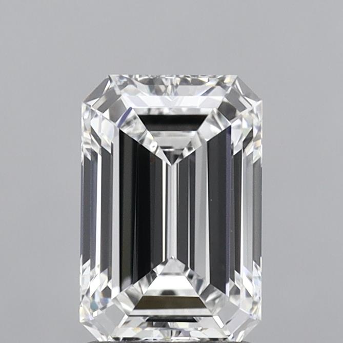 1.68 Carat Emerald Lab Diamond with  Cut Diamond in 14KT  view 1
