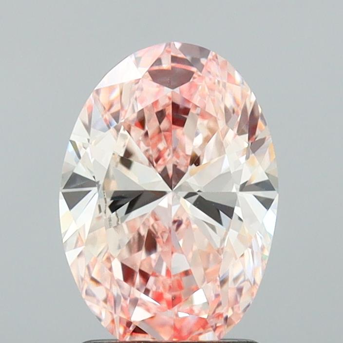 1.62 Carat Oval Lab Diamond with  Cut Diamond in 14KT  view 1
