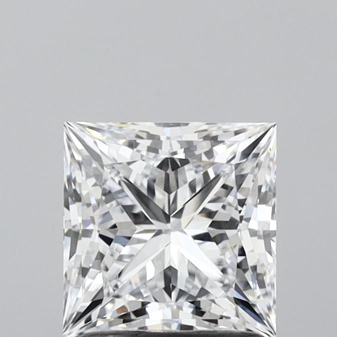 1.53 Carat Princess Lab Diamond with  Cut Diamond in 14KT  view 1
