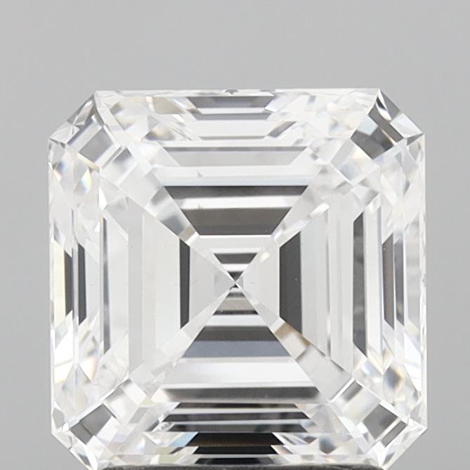 2.04 Carat Asscher Lab Diamond with  Cut Diamond in 14KT  view 1
