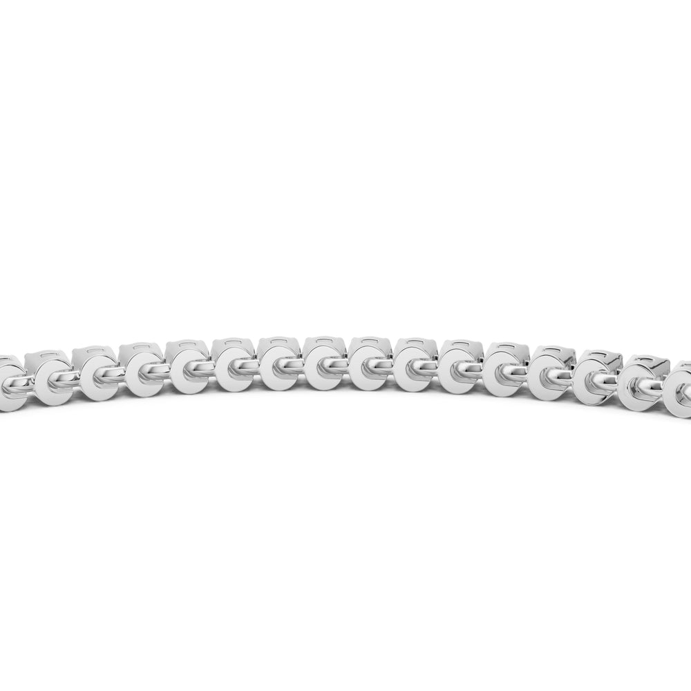Petite Eternity Diamond Tennis Bracelet with 1 Cut Diamond in 14KT White Gold view 5
