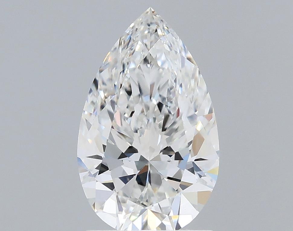 1.6 Carat Pear Lab Diamond with  Cut Diamond in 14KT  view 1
