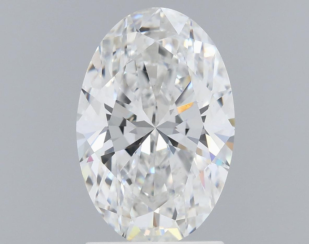 1.83 Carat Oval Lab Diamond with  Cut Diamond in 14KT  view 1

