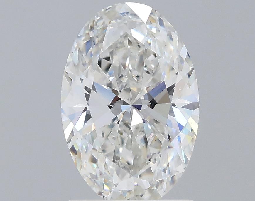 1.59 Carat Oval Lab Diamond with  Cut Diamond in 14KT  view 1
