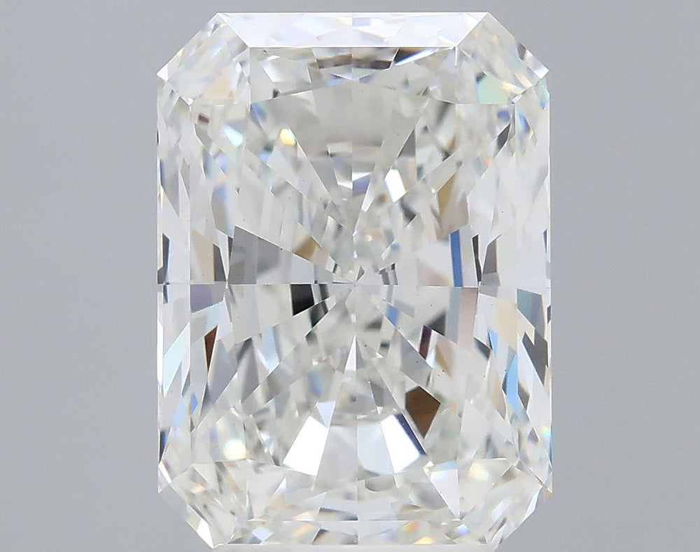 4.24 Carat Radiant Lab Diamond with  Cut Diamond in 14KT  view 1

