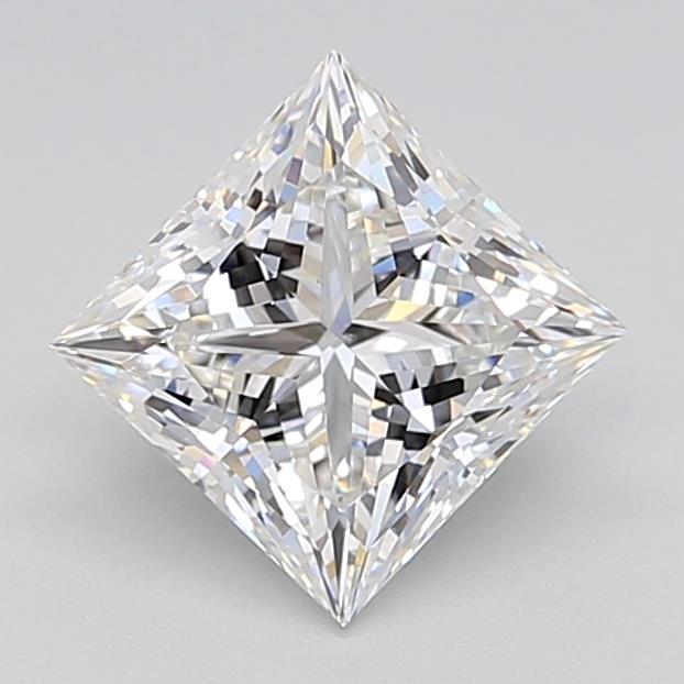 2.05 Carat Princess Lab Diamond with  Cut Diamond in 14KT  view 1
